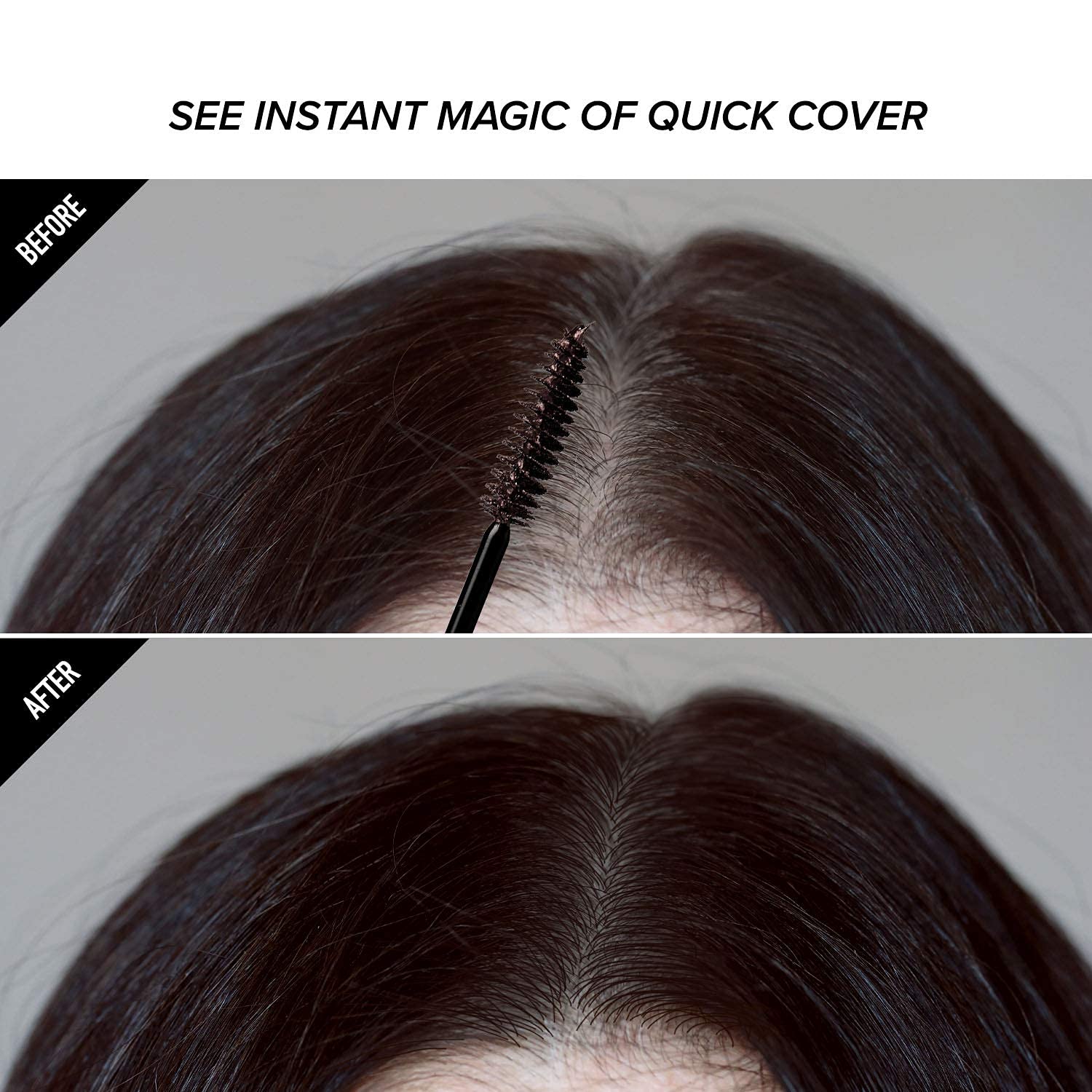 KISS Quick Cover Brush In Color Touch Up Natural Dark Brown, 1 Count